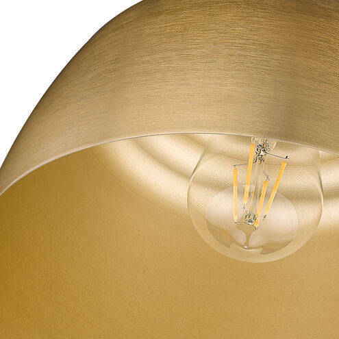 Holmes 1 Light 9 inch Modern Brushed Gold Flush Mount Ceiling Light